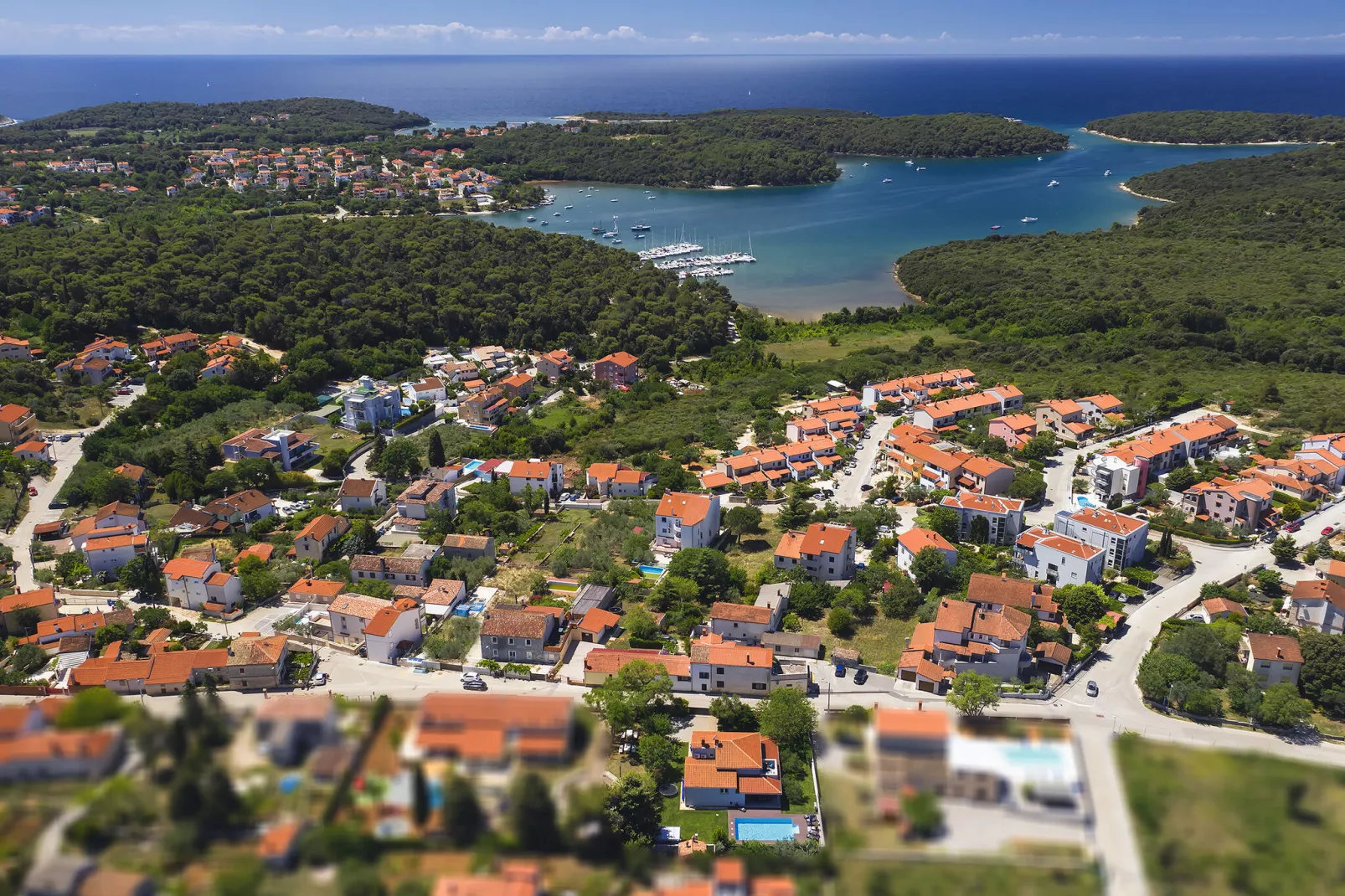 Villa Entini-Gebieden zomer 1km