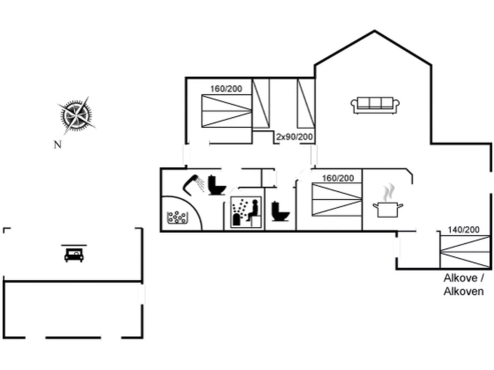 "Garth" - 50m from the sea - Binnen