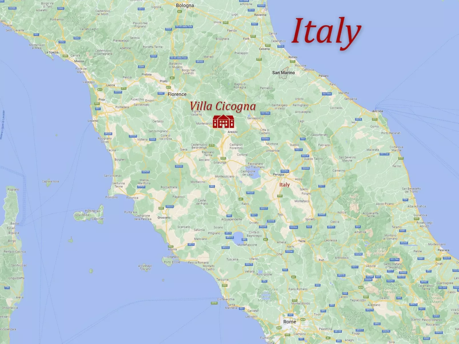 Historische Villa auf dem Lande in den toskanischen Hügeln - Image-tags.info