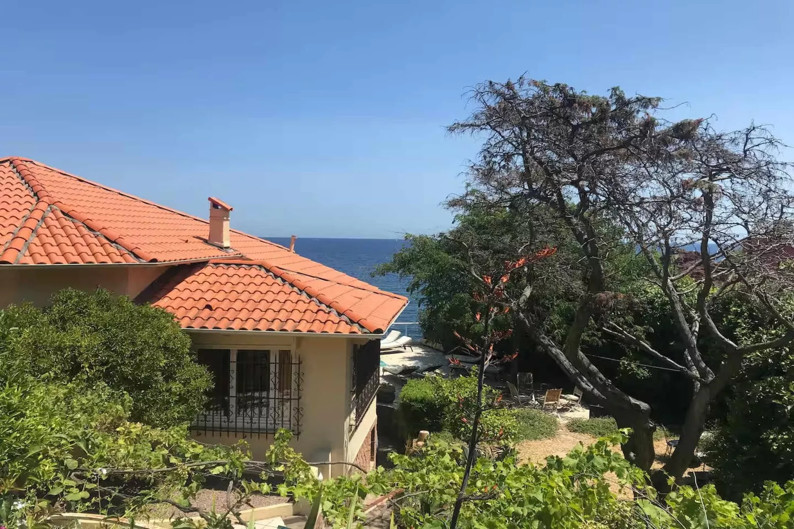 Villa plage privée vue sur la mer-Uitzicht zomer