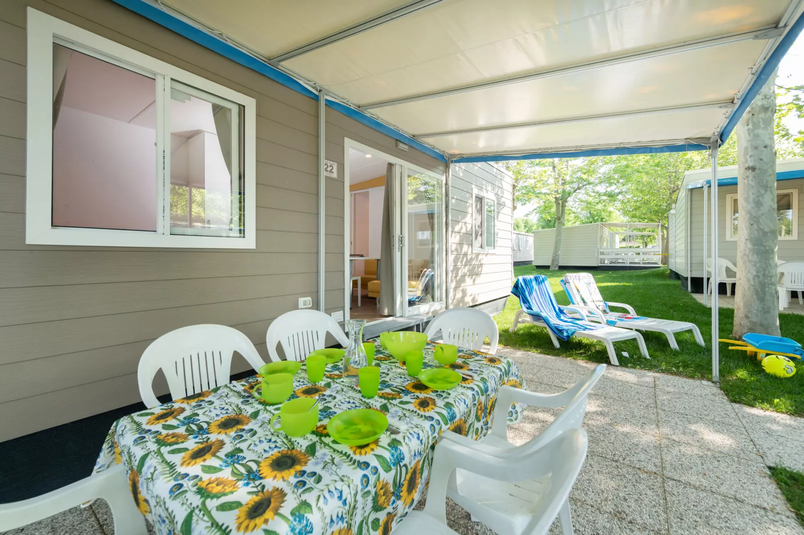 Mobile Homes San Francesco Desenzano-Garda Family-Terrasbalkon