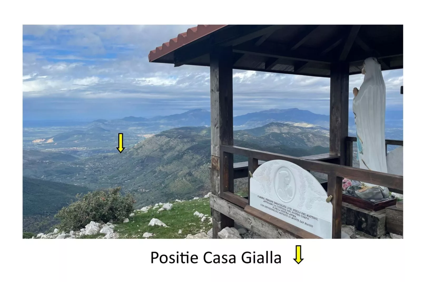 Casa Gialla-Gebieden zomer 1km