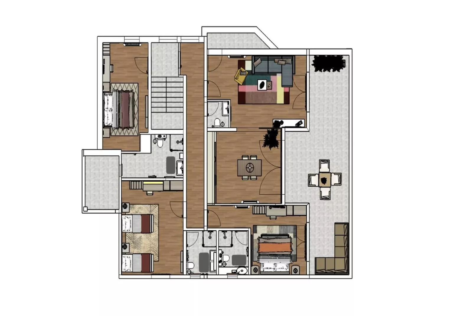 Penthouse - Typ 6plus2-Plattegrond