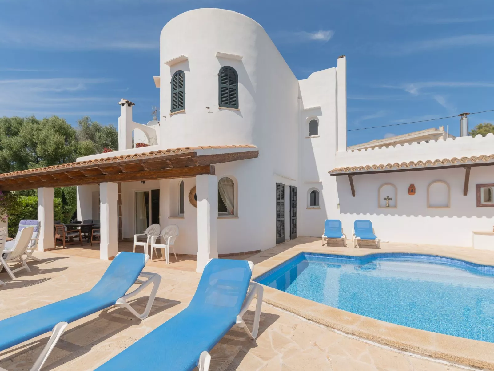 Cristina Ferienhaus in Cala D'or mit Privatpool und Meerblick - Buiten