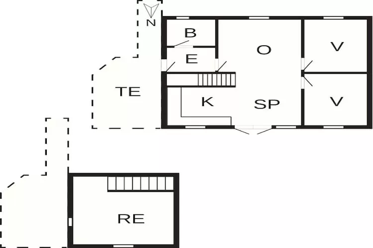 4 room,2+3 floor - Plattegrond