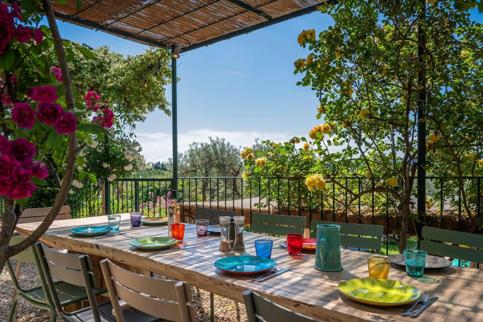 Le Mas Elaïa  votre havre familial avec piscine privée-Terrasbalkon