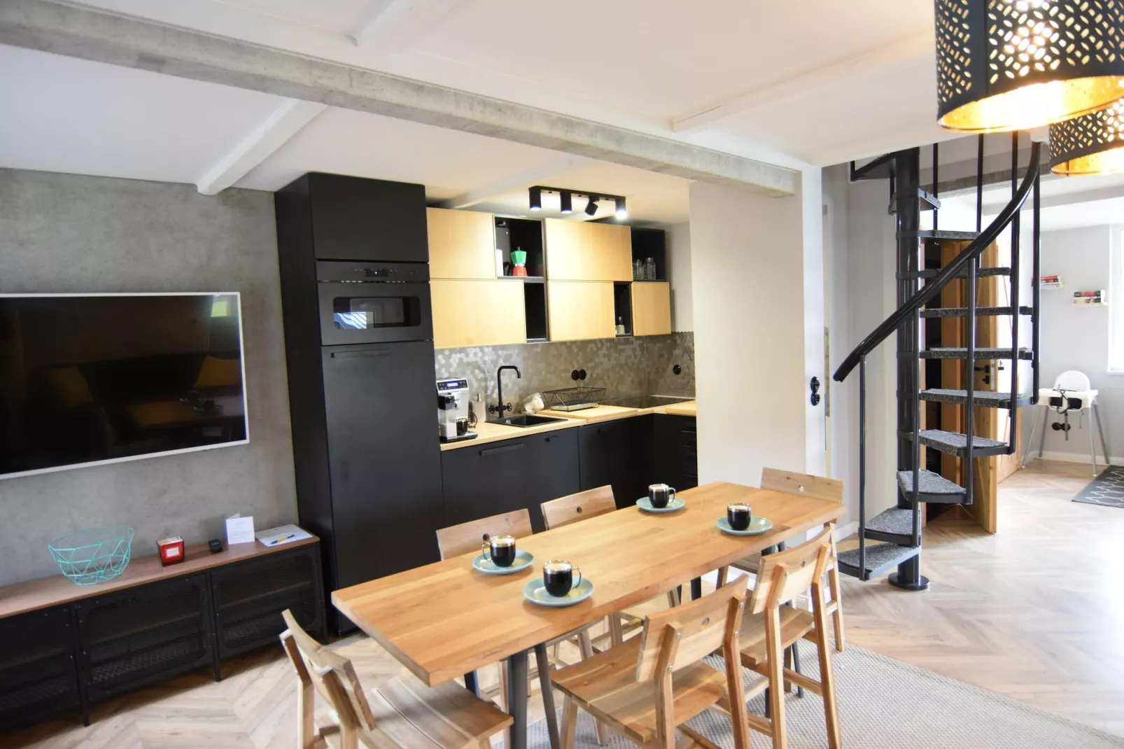 Dom wakacyjny w Starych Czaplach z dużą sauną-Keuken