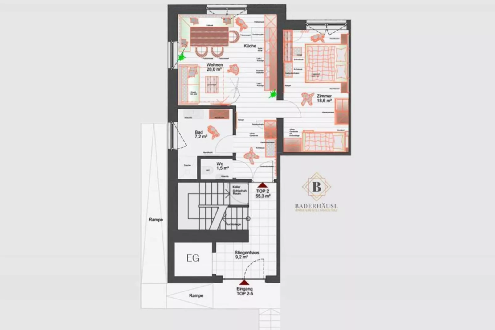 Baderhäusl-Plattegrond