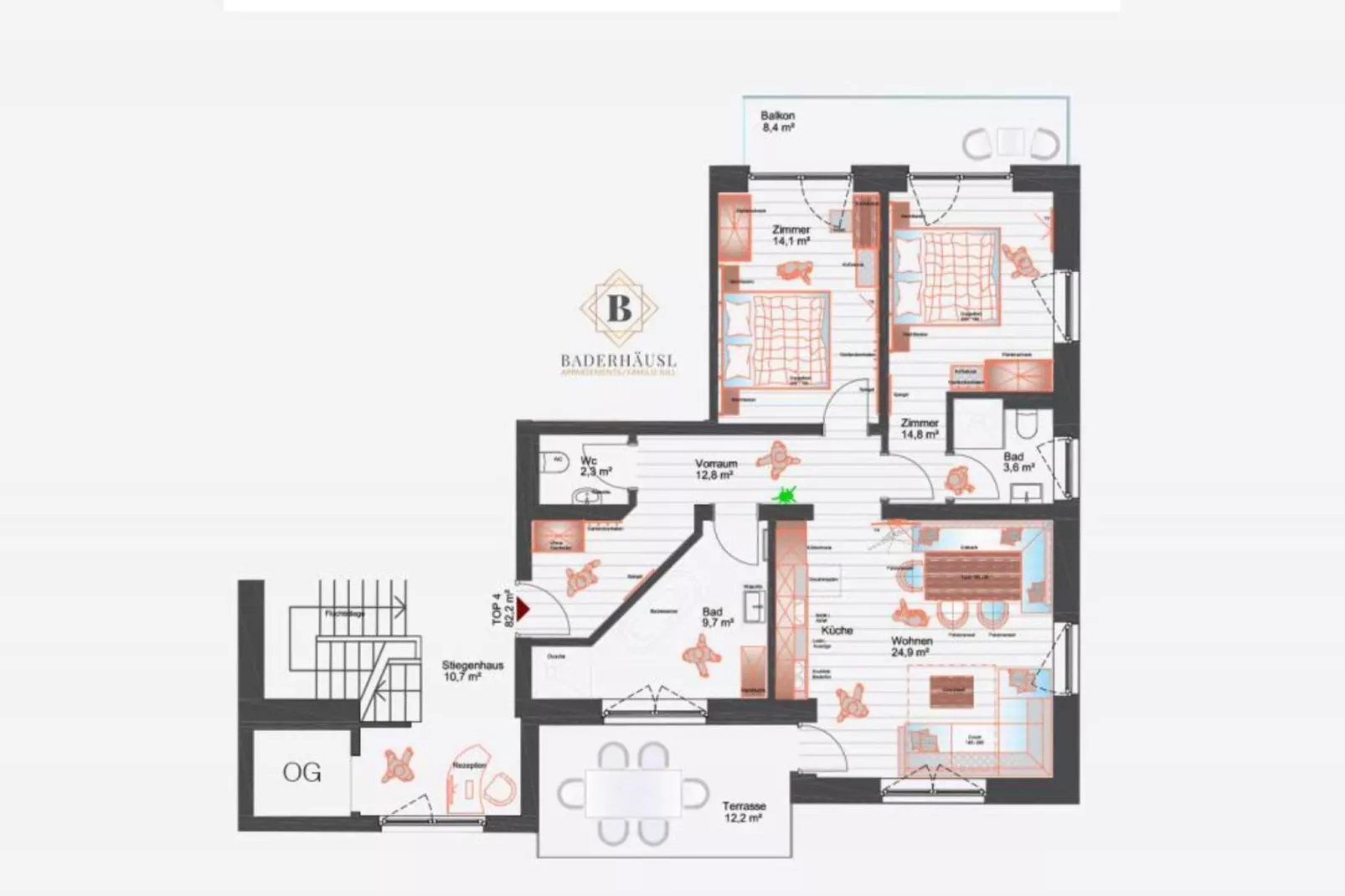 Baderhäusl-Plattegrond