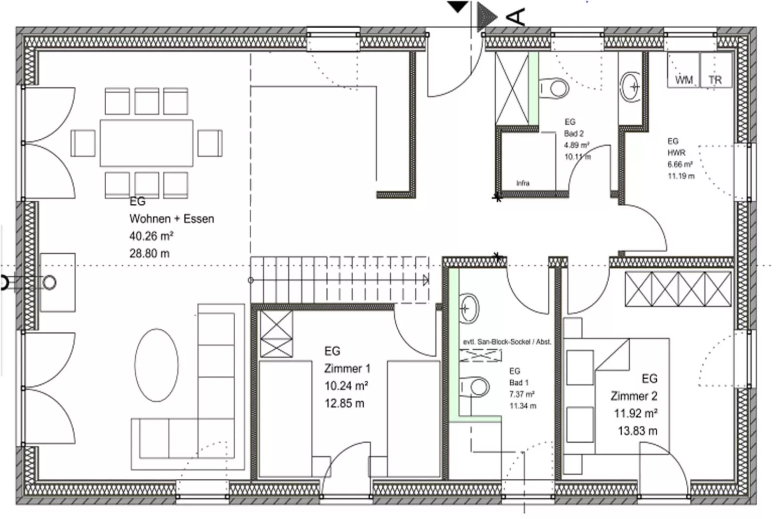 Schlagsdorf Familienbungalow - Achter de Schmeed-Plattegrond