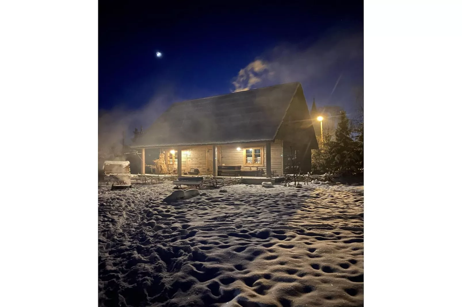 Dom przy drodze Skansen dla 10 osób Bełczna-Exterieur winter