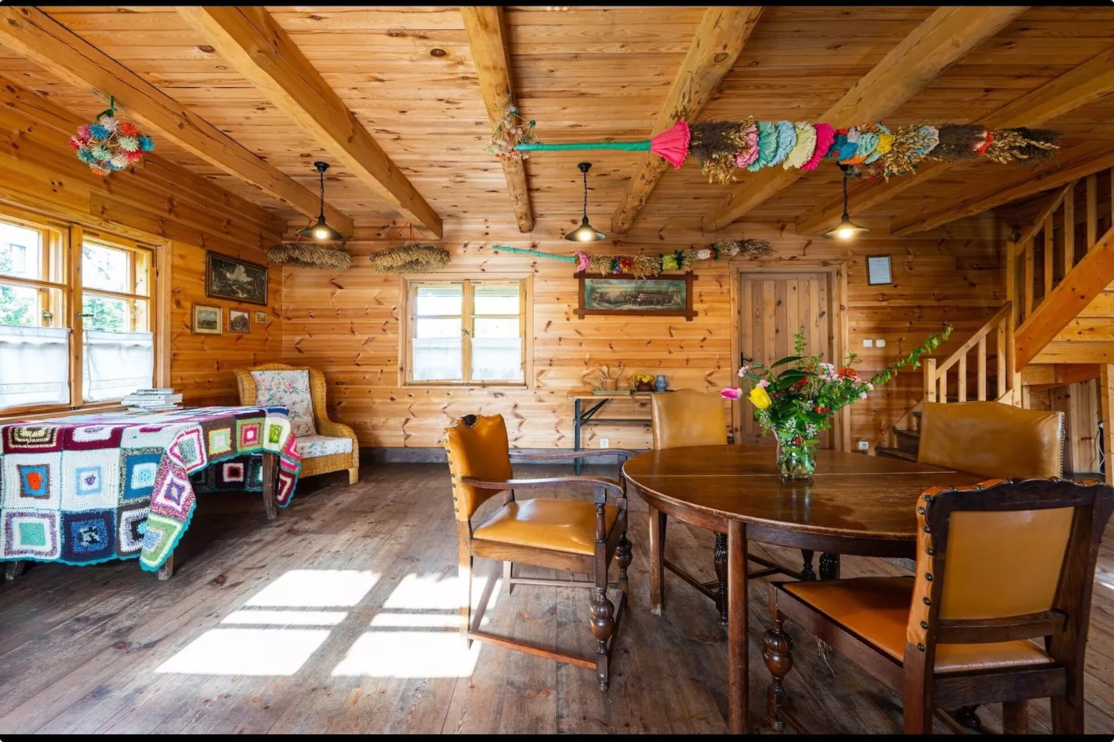 Dom przy drodze Skansen dla 10 osób Bełczna-Woonkamer