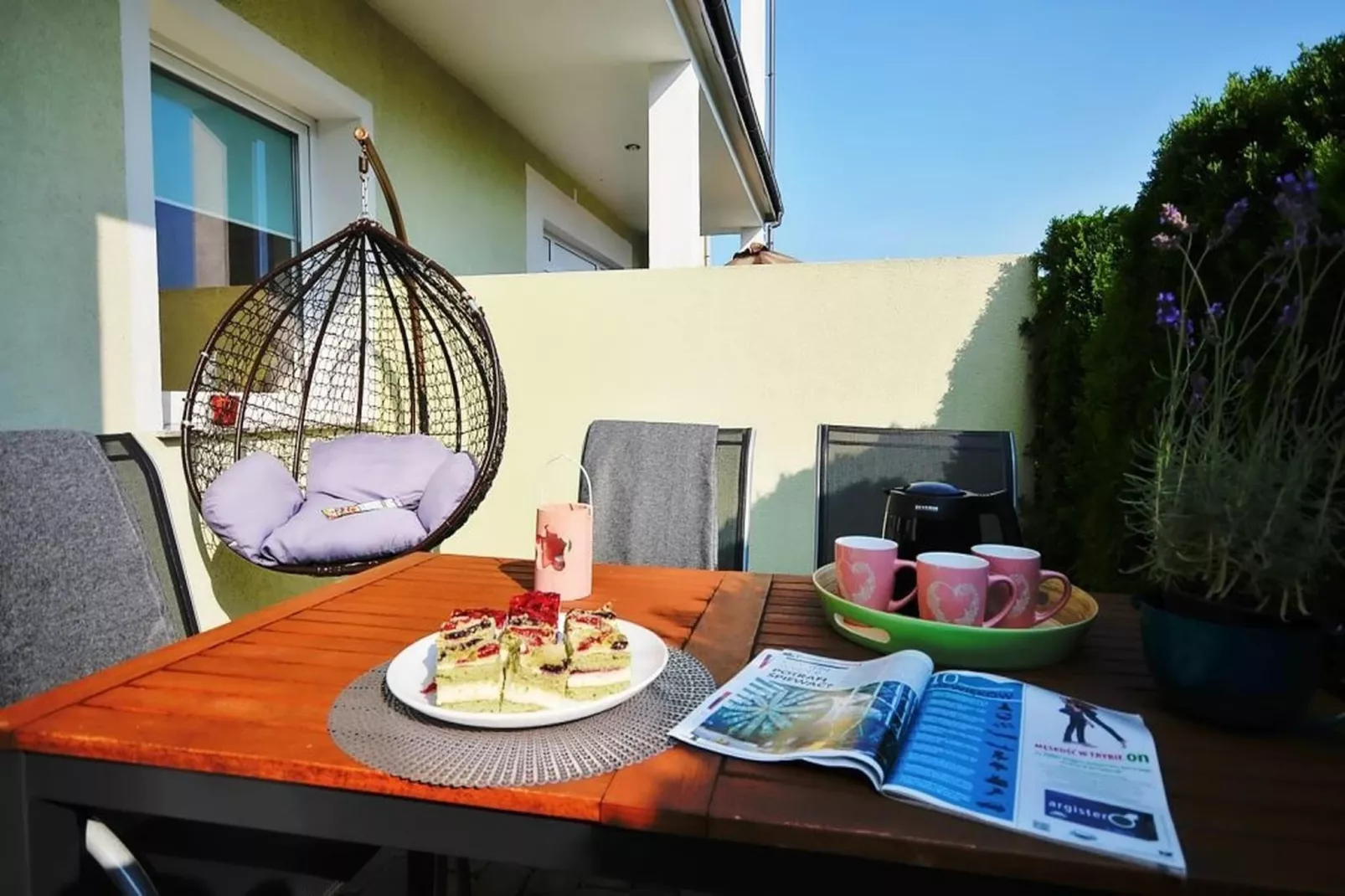 Apartament nr 1 40 qm parter Ustronie Morskie-Terrasbalkon