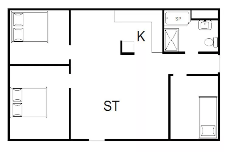 5 persoons vakantie huis in Nørre Nebel-Plattegrond