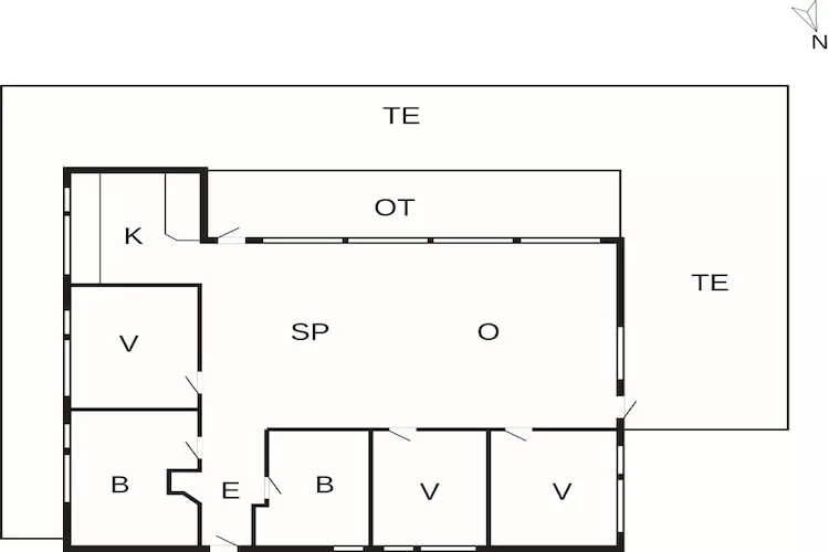 4 sterren vakantie huis in Skibby-Plattegrond