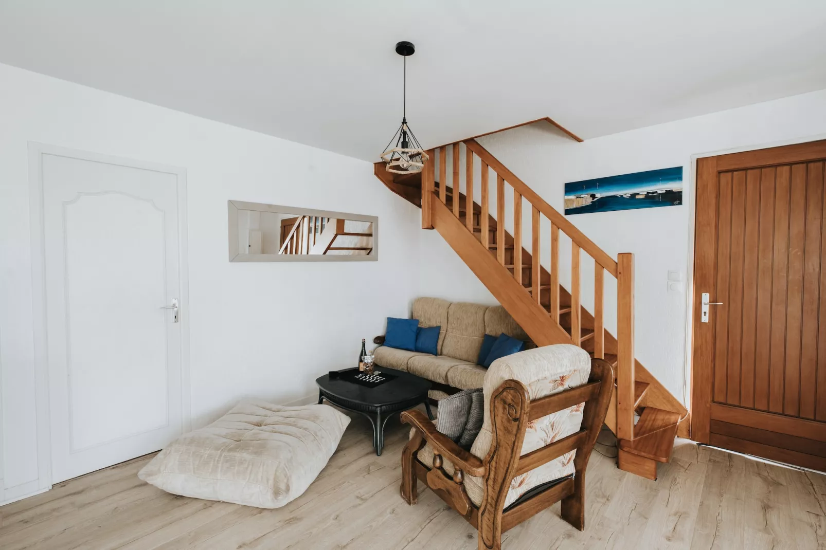 Ferienhaus in Porspoder-Woonkamer