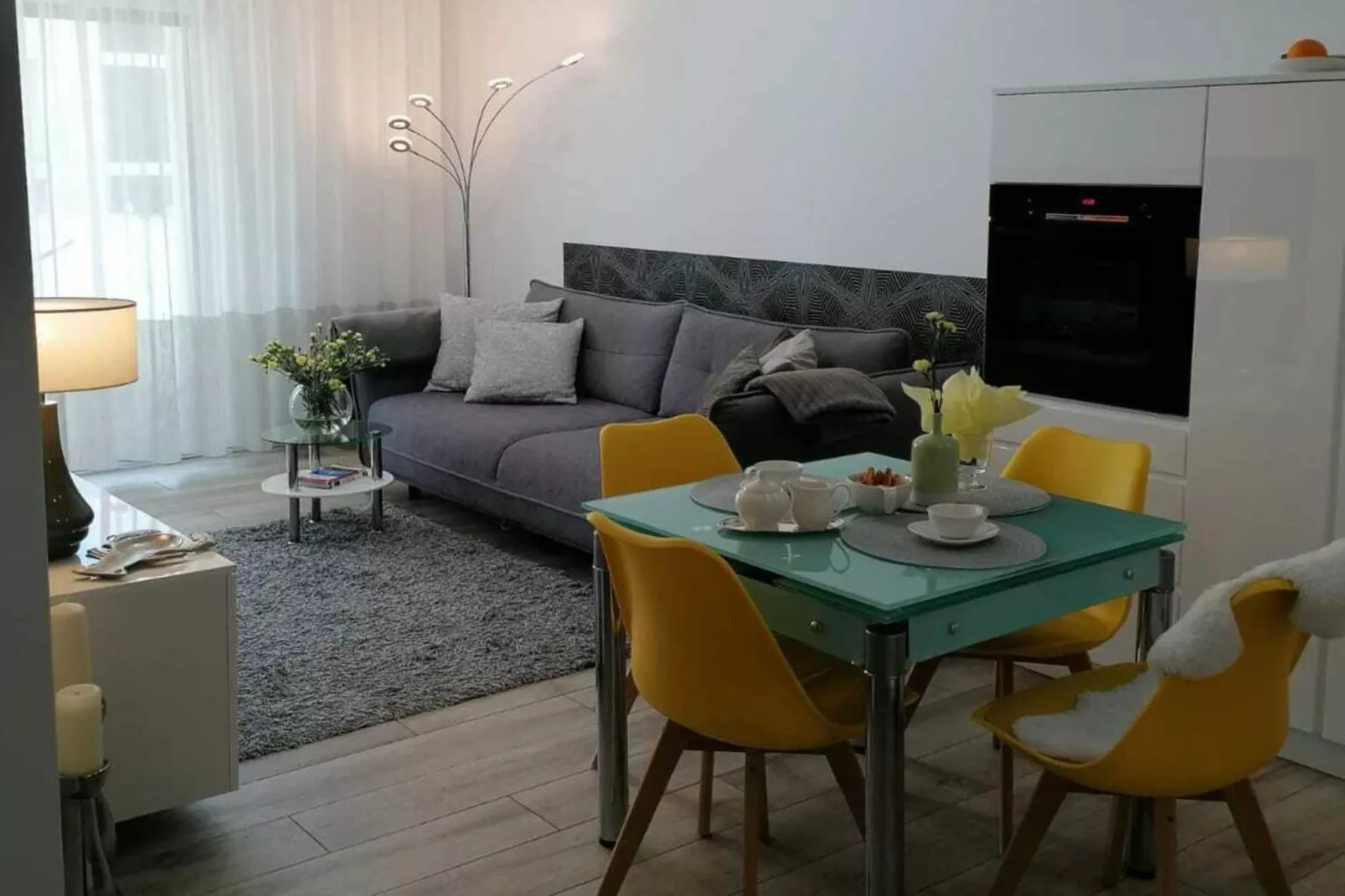 Apartment de luxe am Strand von Rewal - Woonkamer