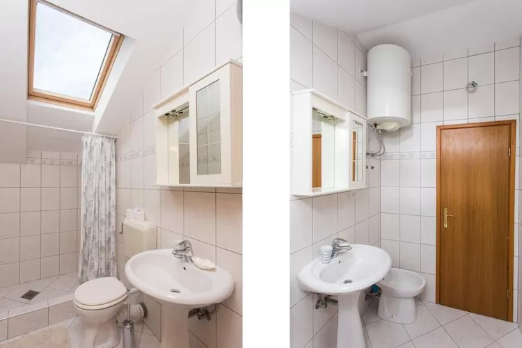 Apartments Villa Maslina - One-Bedroom Apartment with Terrace and Garden View-Badkamer