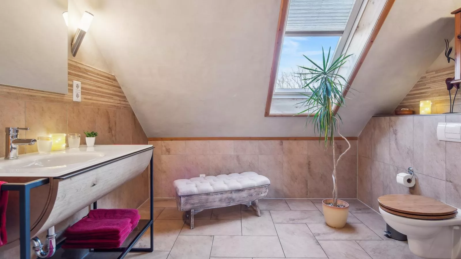 Naturstammhaus-Badkamer
