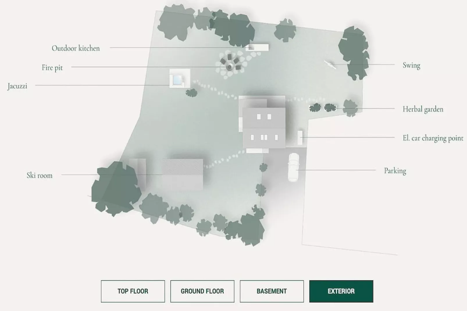 Chalet de luxe jacuzzi et sauna au Lac de Bohinj-Plattegrond