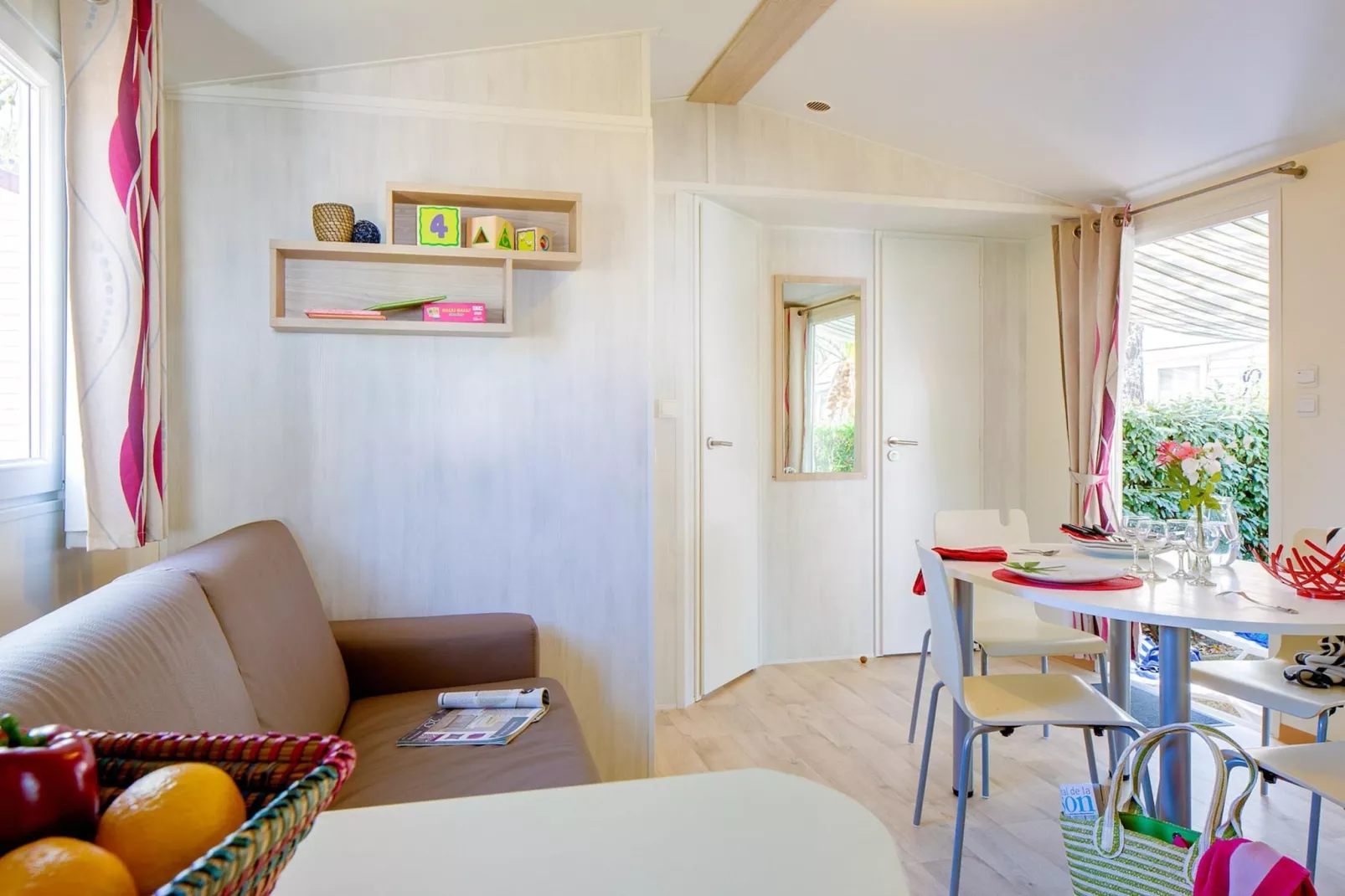 Camping L'Air Marin Vias-Plage  Mobilhome MEXICO 2CH - Woonkamer