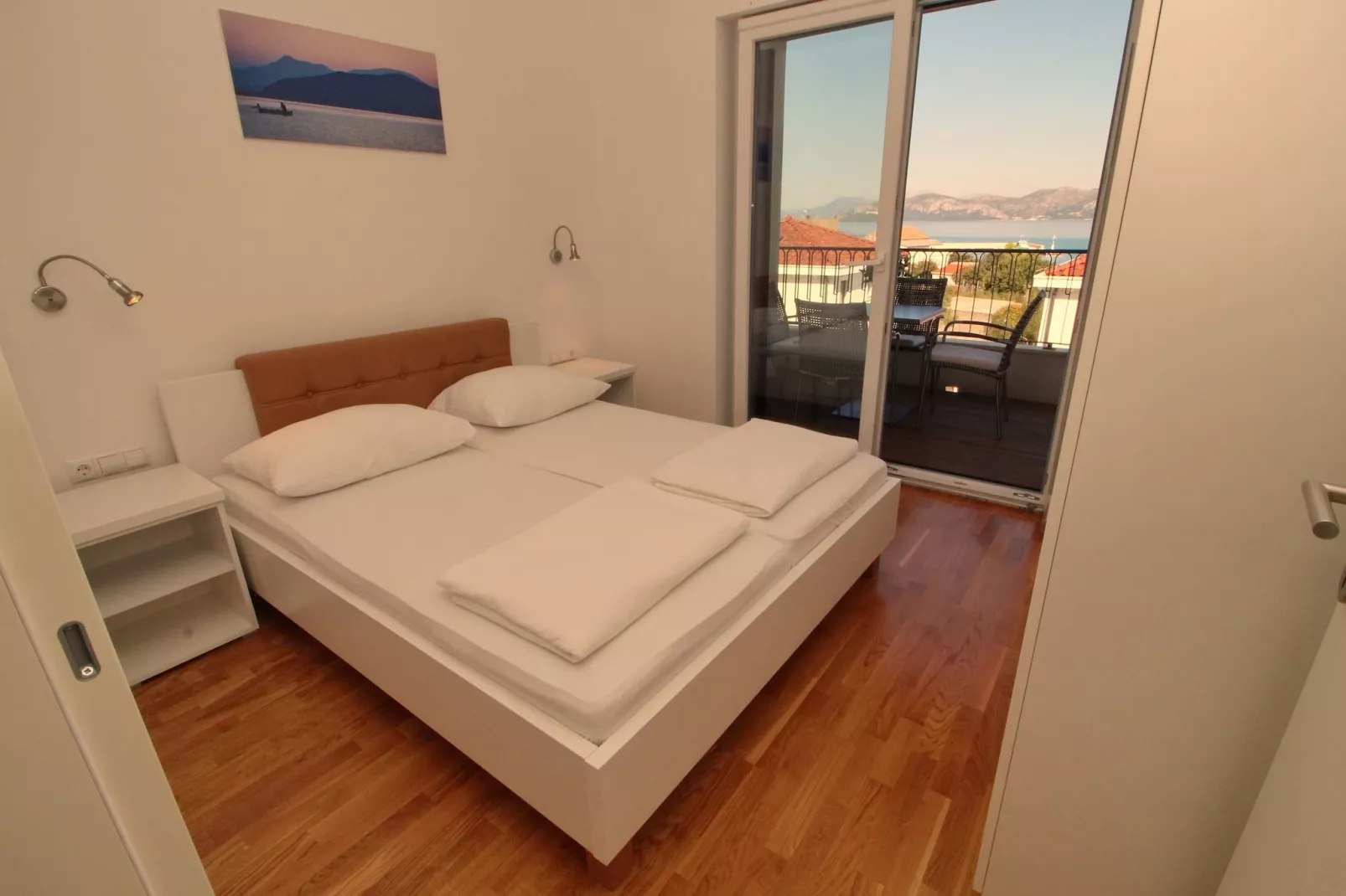 Apartments Kula - Comfort One Bedroom Apartment with Balcony and Sea View-B3-Slaapkamer