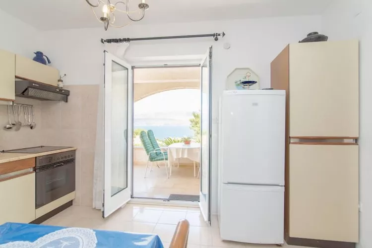 Apartments Paco - Superior Two-Bedroom Apartment with Terrace and Sea View A1 (ST)-Keuken