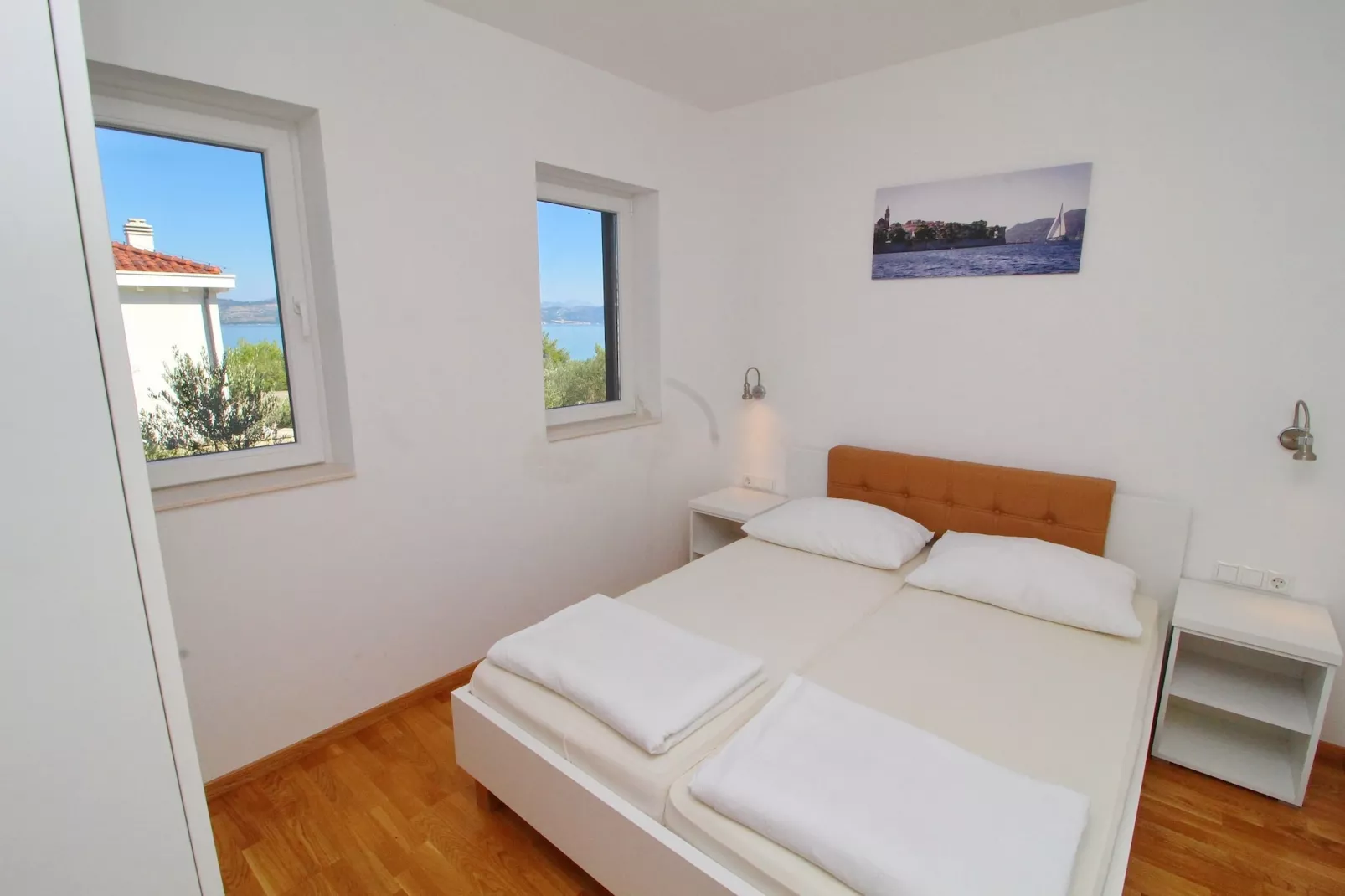 Apartments Kula - One-Bedroom Apartment with Terrace and Sea View-B2-Slaapkamer