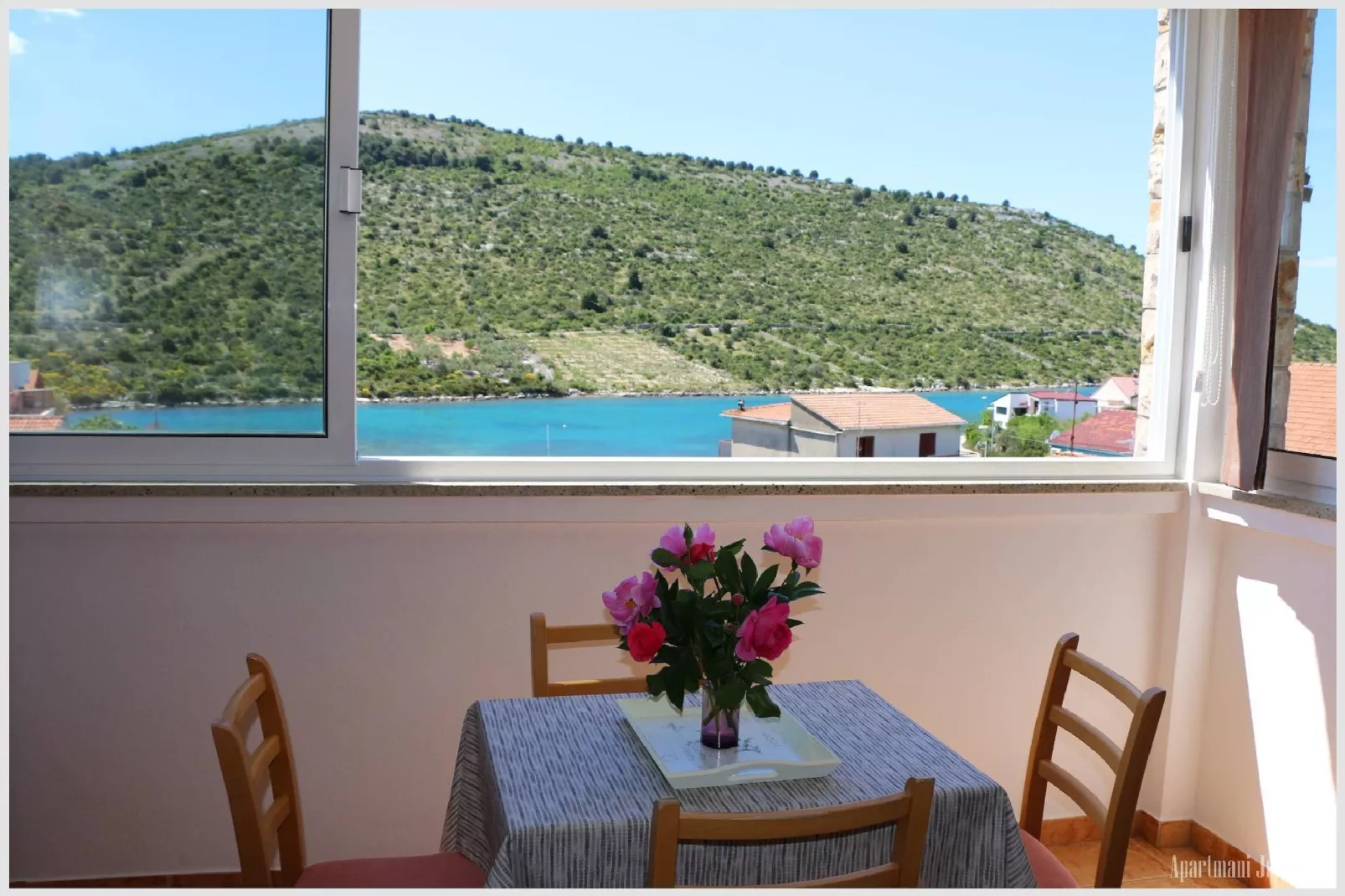 Apartments Juras - Studio Apartment with Sea View (Marija)-Terrasbalkon
