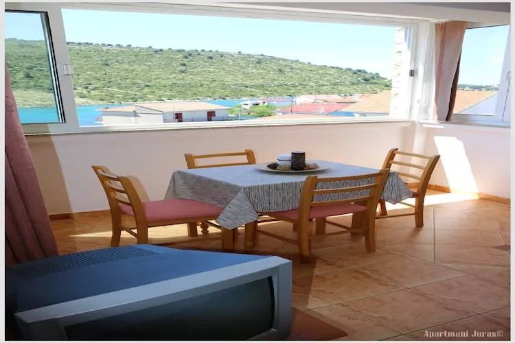Apartments Juras - Studio Apartment with Sea View (Marija)-Terrasbalkon