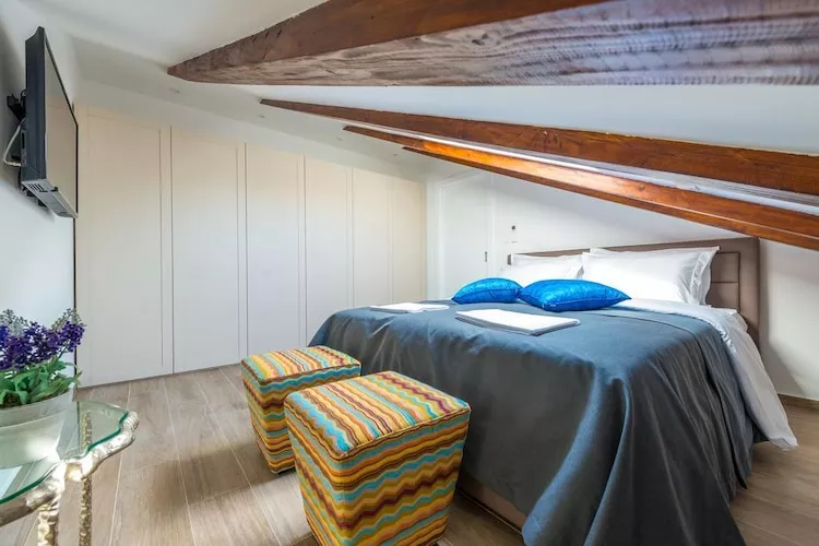 Apartments Arla Exclusive - Deluxe One Bedroom Apartment with Balcony and Sea View-Slaapkamer