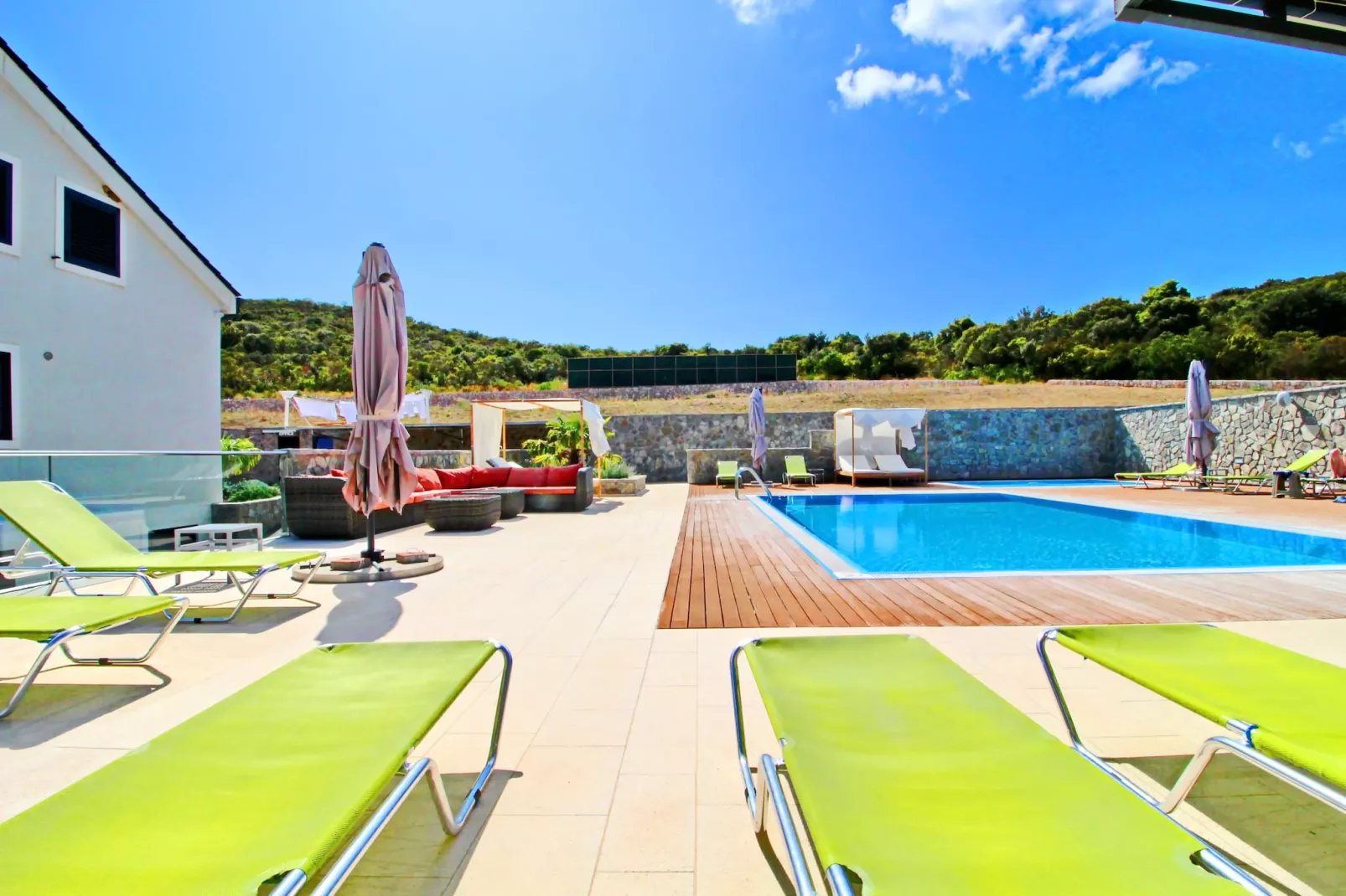 Apartments Kula - Comfort One Bedroom Apartment with Balcony and Sea View - A3-Zwembad