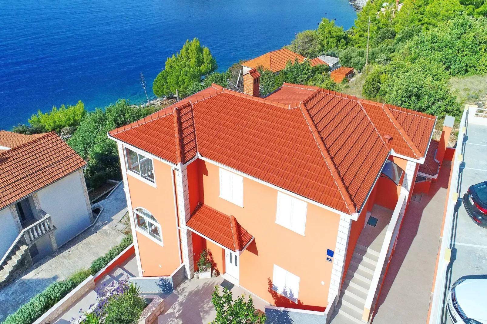 Holiday Home Adriatic View-Five Bedroom Holiday Home with Pool and Sea View-Buitenlucht