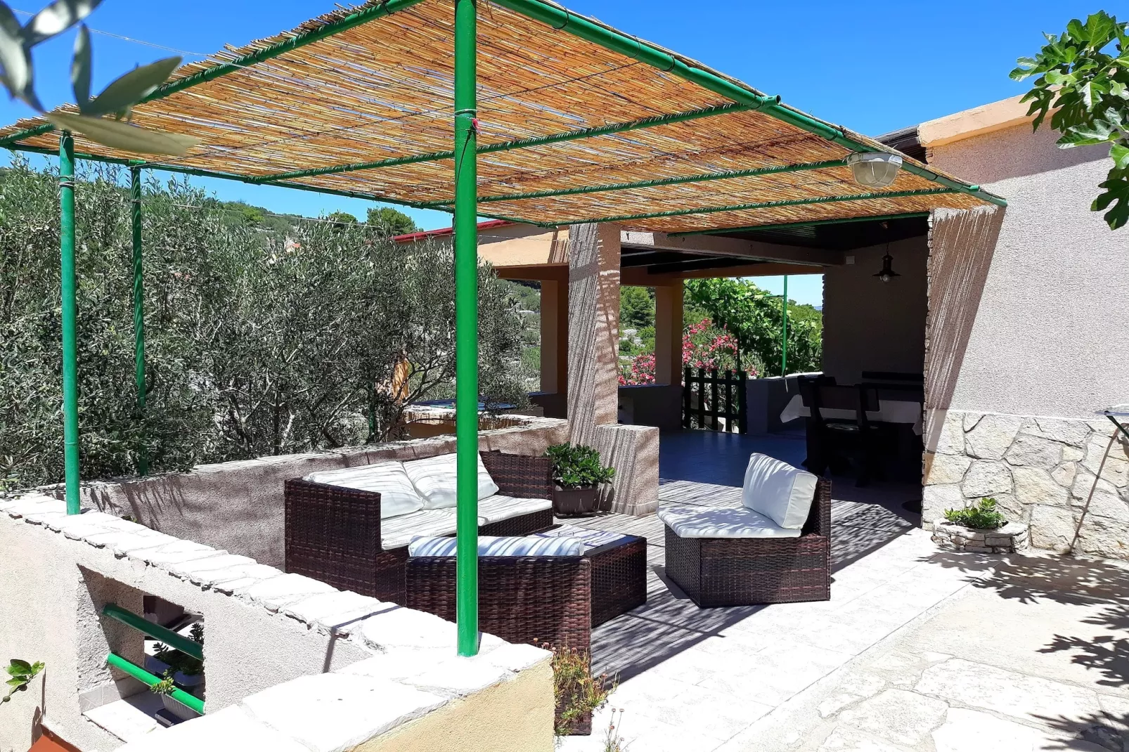 Stone House Oreb - Two Bedroom Holiday Home with Sea View-Terras