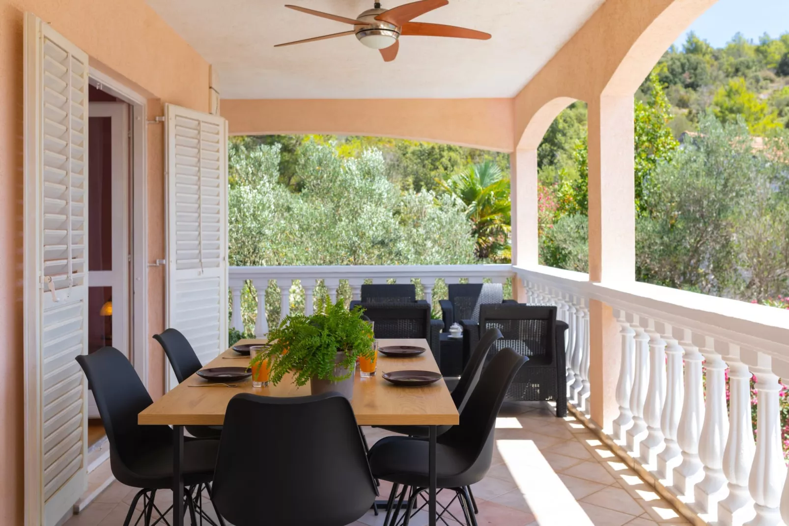 Holiday Home Diana - Two Bedroom Apartment with Terrace and Sea View-Terras