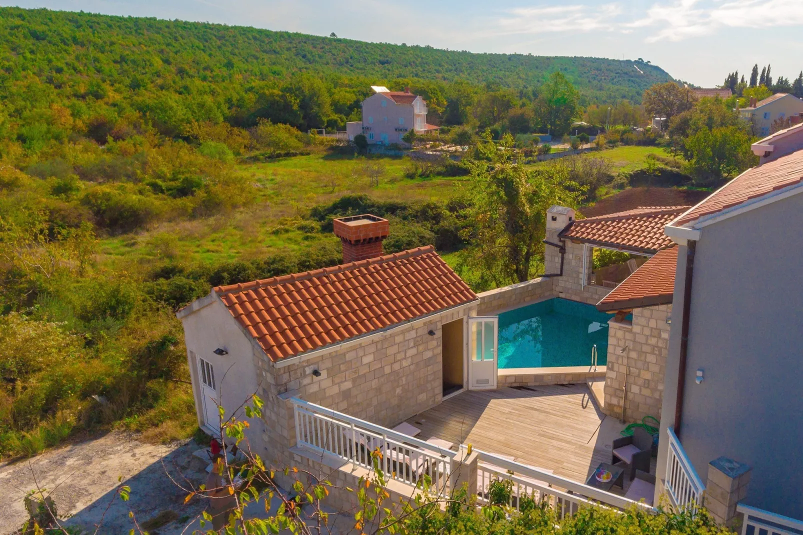 Holiday Home Trojković- Four Bedroom Holiday Home with Terrace and Swimming Pool-Zwembad