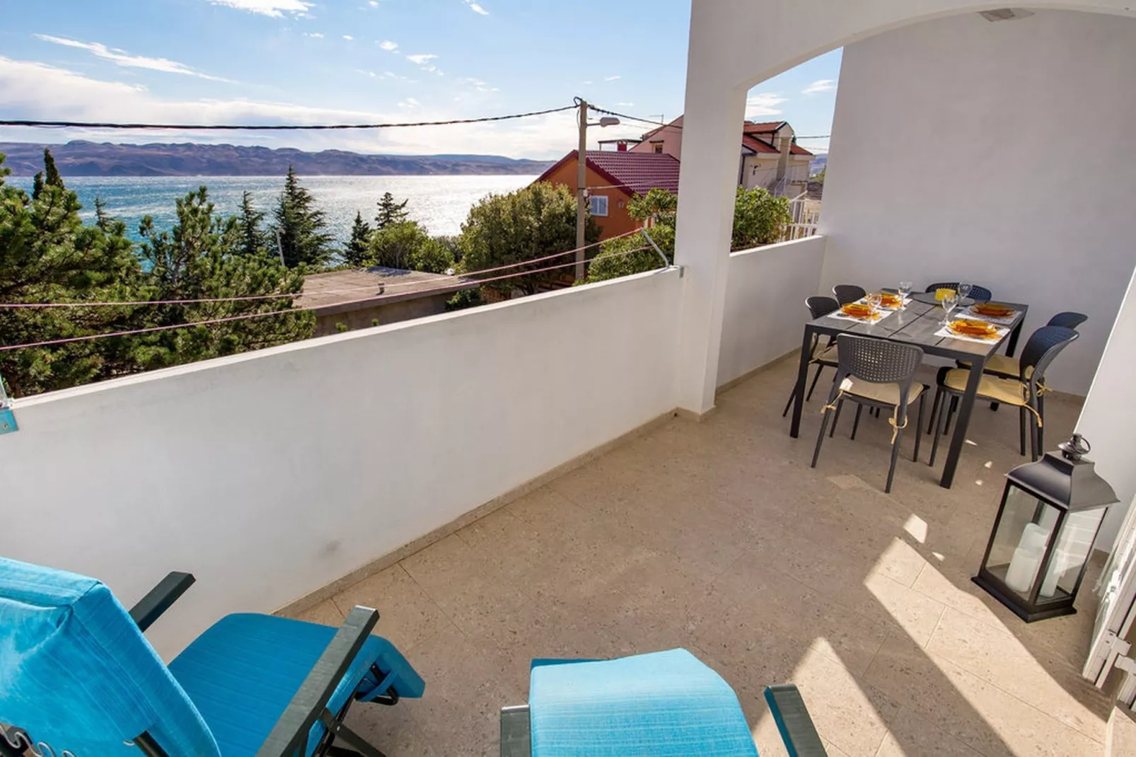 Apartments Sun 4 You - Two Bedroom Apartment with Balcony and Sea View (Apartment 2)-Terrasbalkon