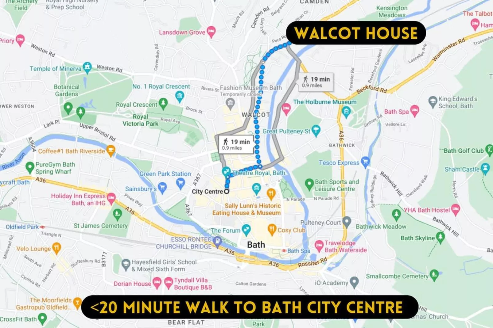 BA1 Walcot 4-Gebieden zomer 5km