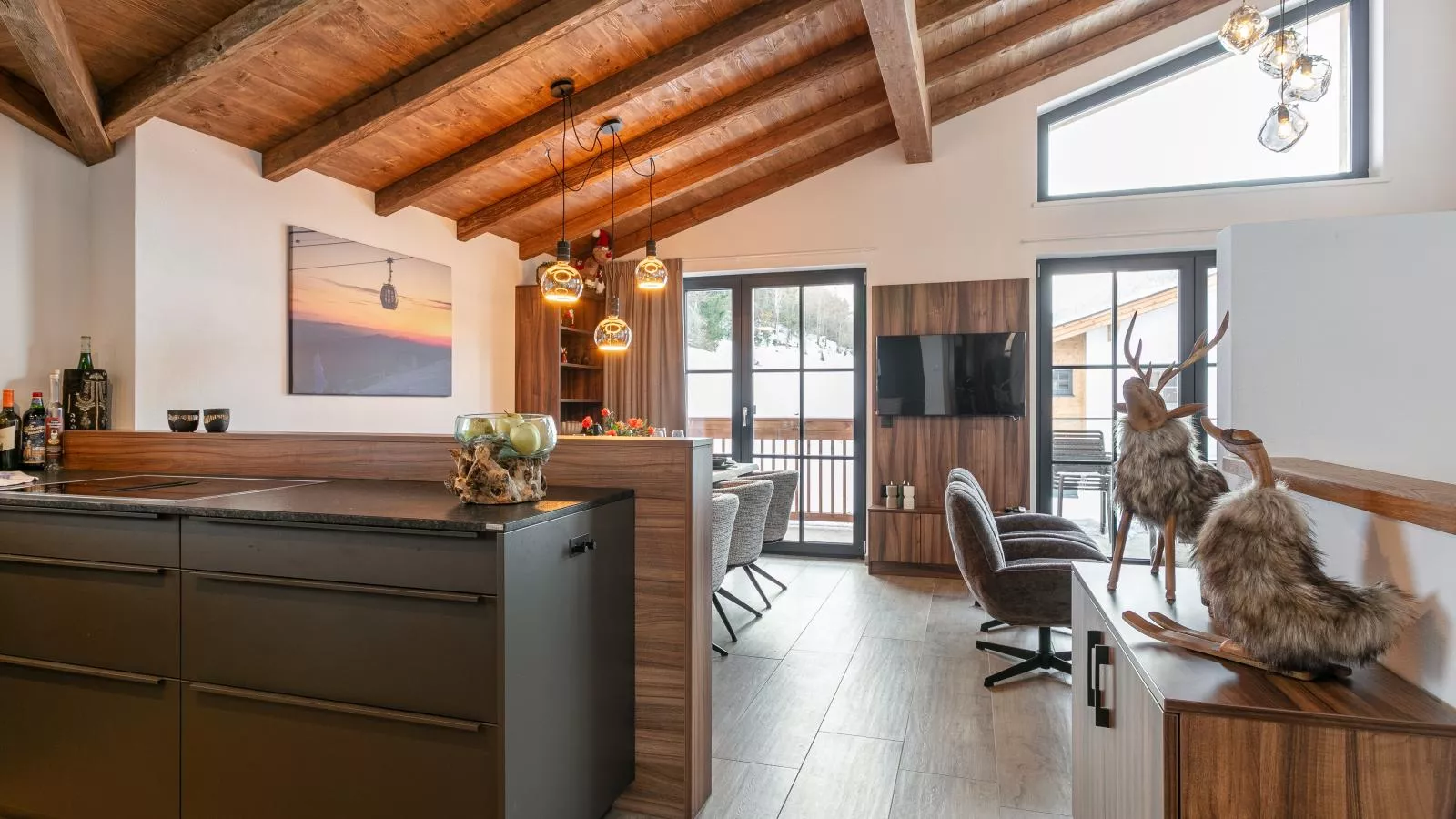 Tauernlodge Eben D4-Woonkamer