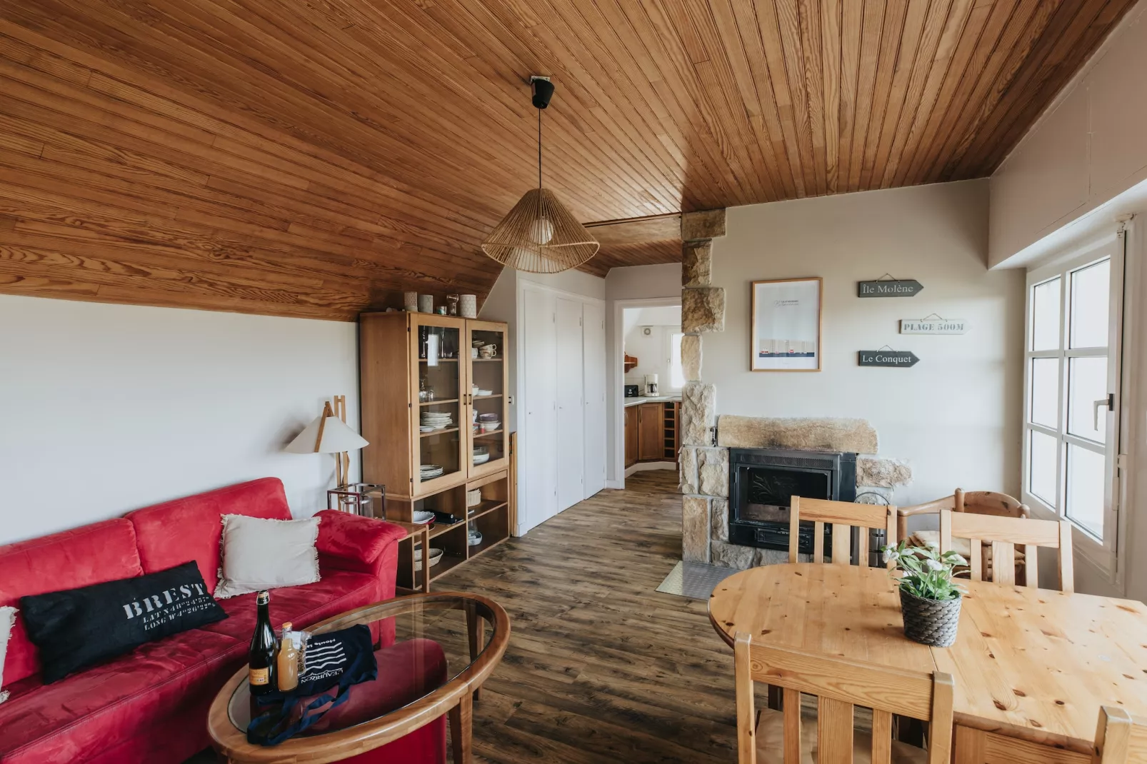 Maison de Vacances vue mer Le Conquet-Woonkamer