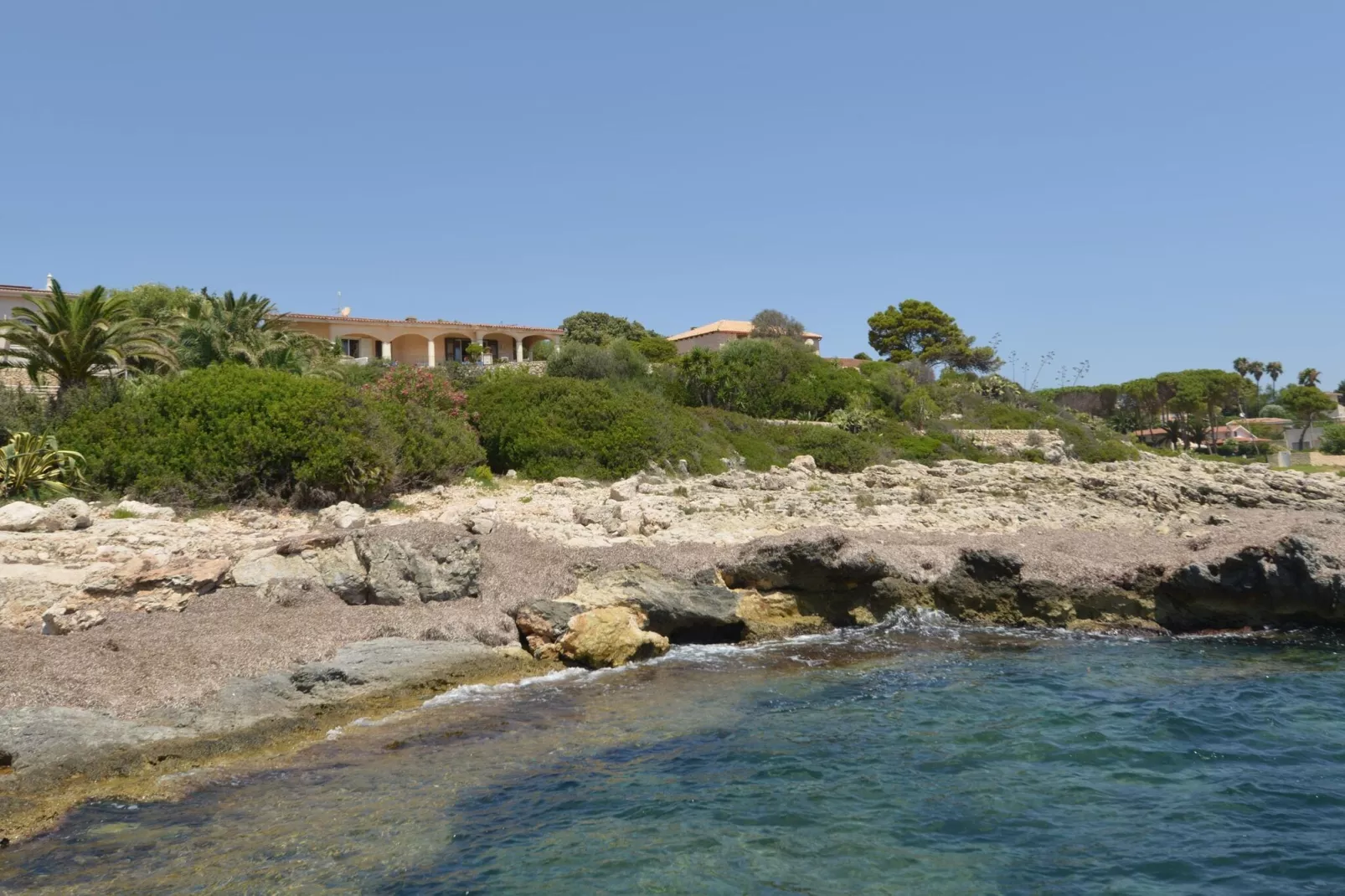 Villa AcquaDiMare direkt am Meer in Fontane Bianche-Uitzicht zomer