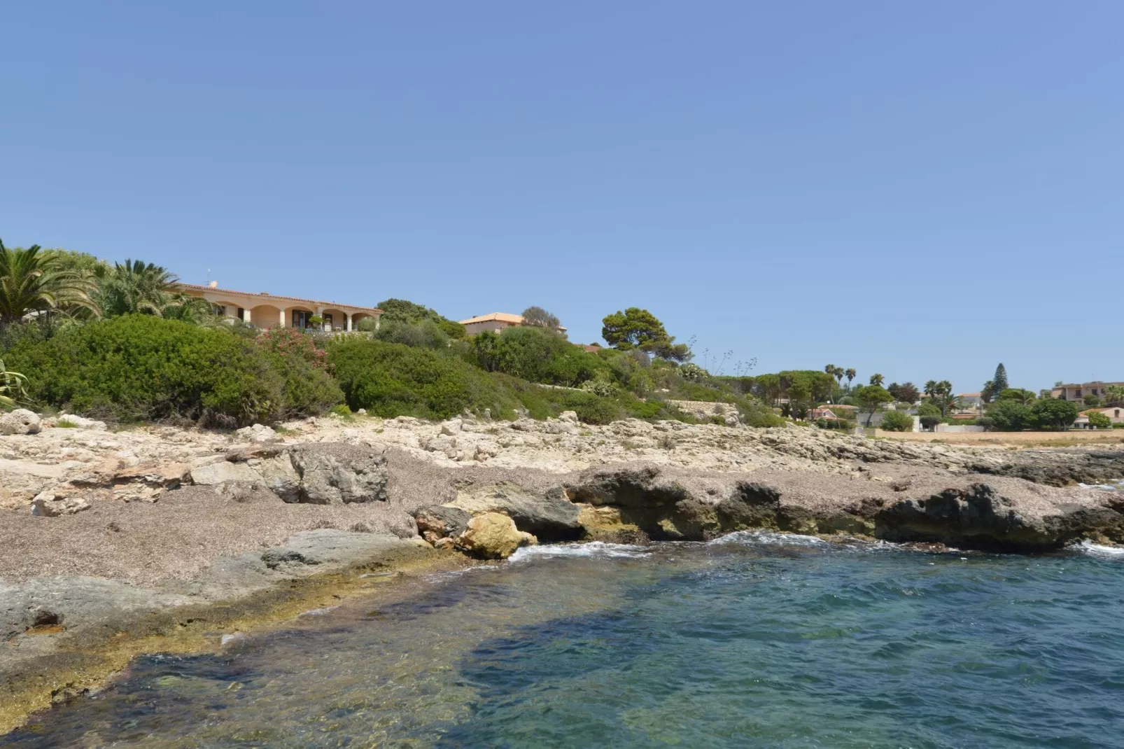 Villa AcquaDiMare direkt am Meer in Fontane Bianche-Uitzicht zomer