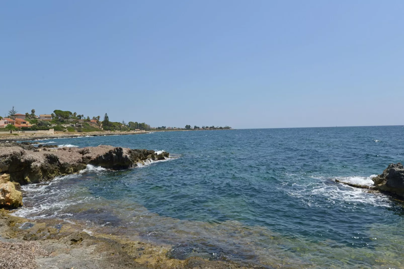 Villa AcquaDiMare direkt am Meer in Fontane Bianche-Uitzicht zomer