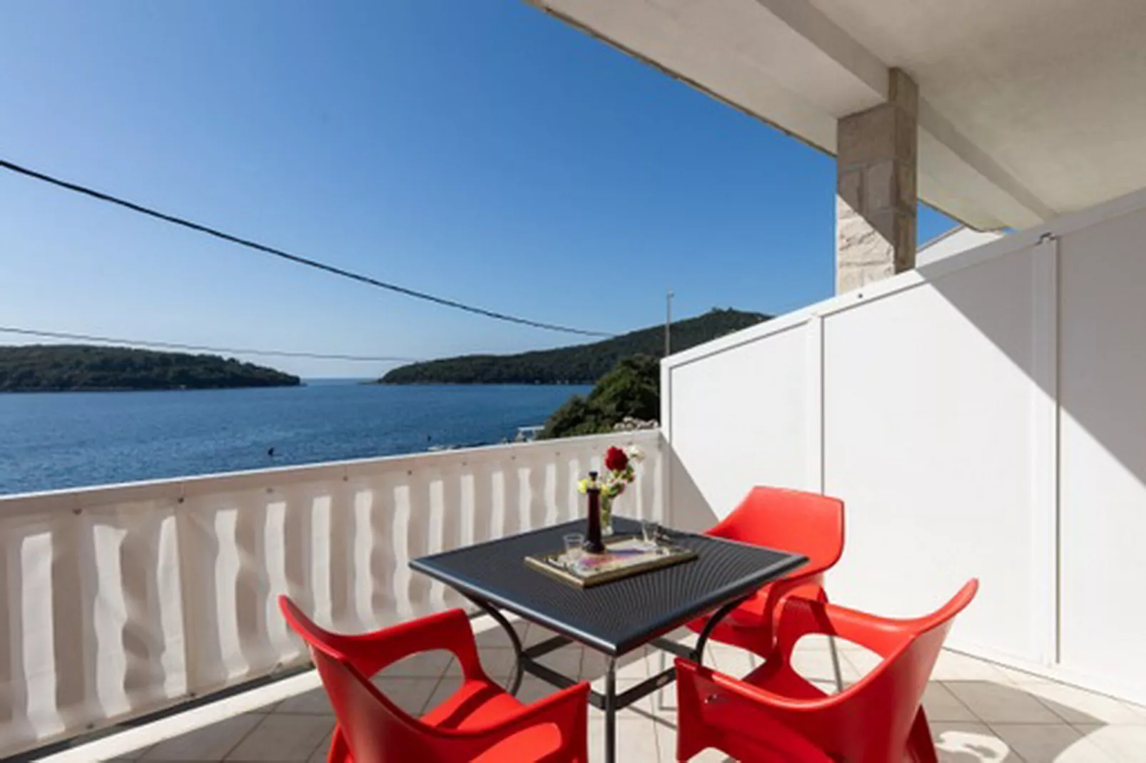 House Rašica - One Bedroom Apartment with Terrace and Sea view (2)-Terras