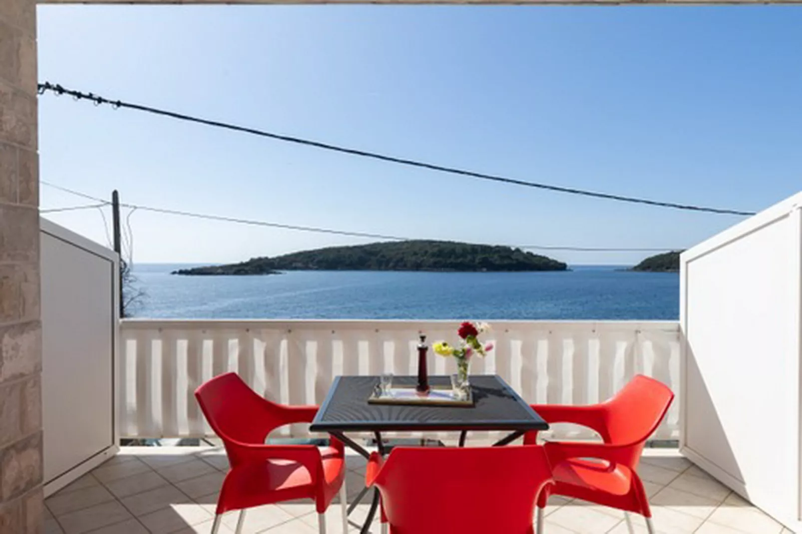 House Rašica - One Bedroom Apartment with Terrace and Sea view (2)-Terras