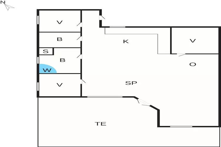 6 persoons vakantie huis in Væggerløse-Plattegrond