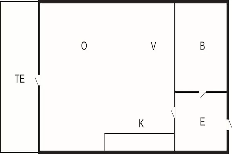2 pers. Lejl. - Plattegrond