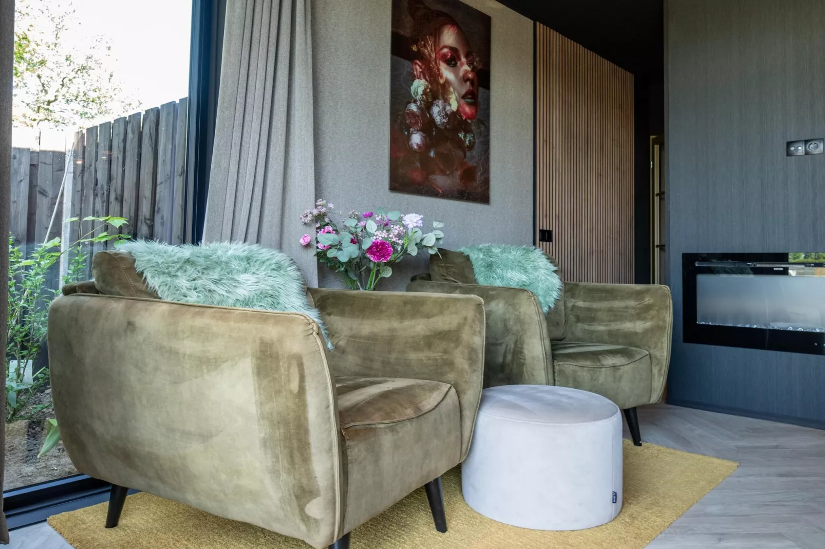 Wellnesslodge Specht 2p-Woonkamer