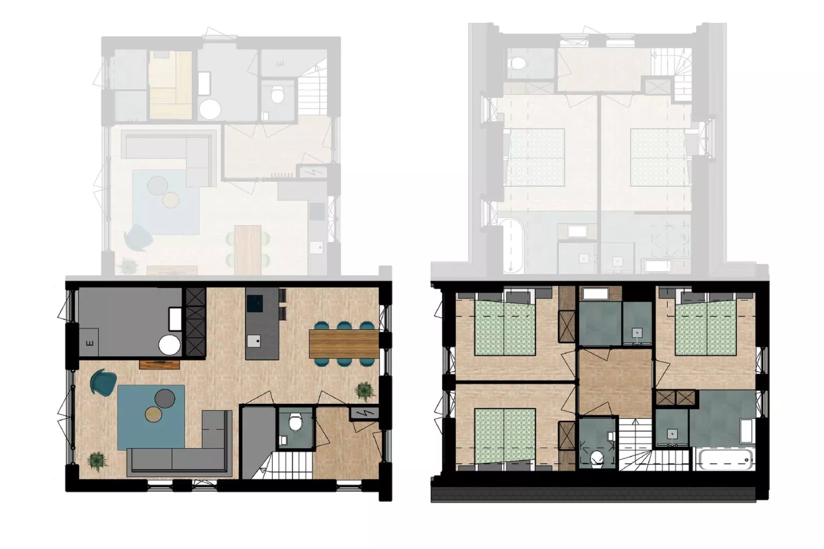 Korenhuys - Plattegrond