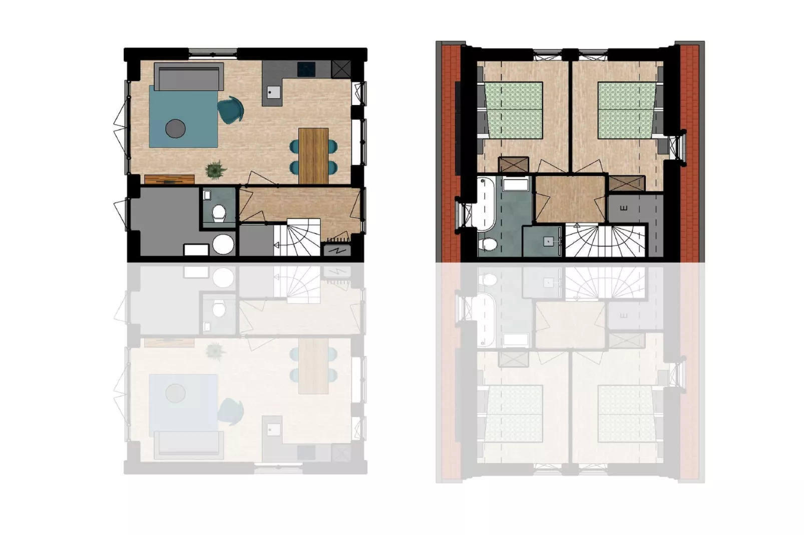 Dijkhuys Binnen - Plattegrond